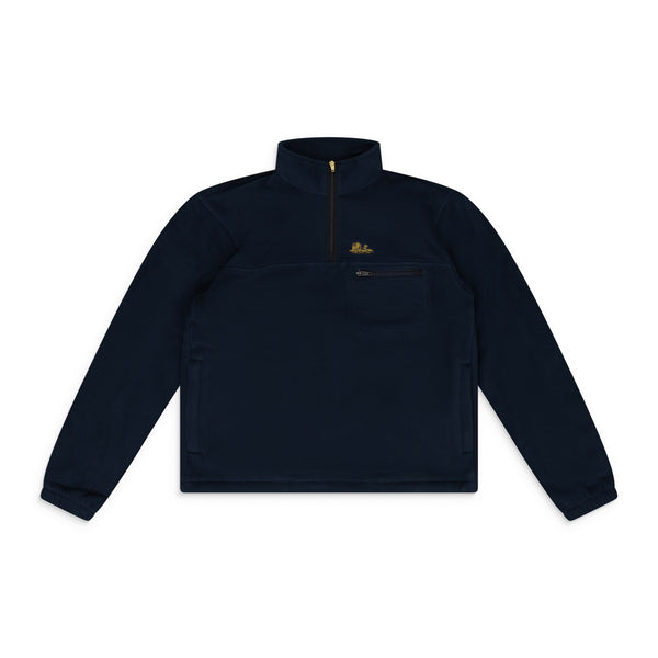 Blue Quarter Zip Fleece Pullover