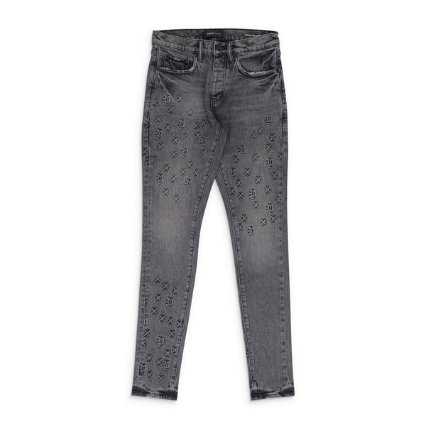 Grey Embossed P001 Denim
