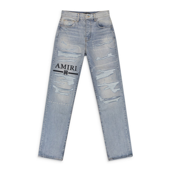 Stone Indigo MA Bar Logo Straight Jeans
