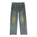 Indigo P018 Vintage Dirty Indigo Wide-Leg Jeans