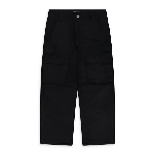 Black Woven Cargo Pants