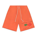 Orange Ellis Tears Fleece Shorts