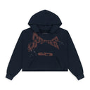 Navy Cropped Hoodie