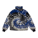 Blue / Black Tie Dye Fleece Track Jacket