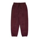 Maroon Mono Wreath Sweatpants 'Beet Root'