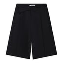 Black Tailored Shorts With V-Waistband