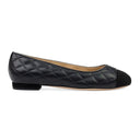 Black CC Toe Cap Ballerina Flats