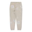 Cream Rhinestone Cotton Wreath Sweatpants