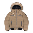Dune/Bronze Cloud Shearling Bomber Jacket