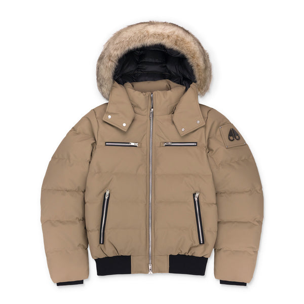 Dune/Bronze Cloud Shearling Bomber Jacket