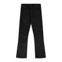 Black Coated Flare Jeans