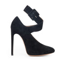 ESCARPINS CHAMOIS STRAP ON SUEDE HEELS