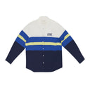 Blue Colorblock Logo Shirt