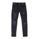 Black Lurex Repair Overdye P001 Jeans