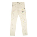 White Paint Splattered Jeans