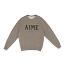 Brown Aime Applique Crewneck