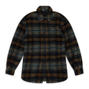 Brown Plaid Check Felted Shirt