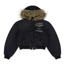 Black Detachable Fur Work Jacket