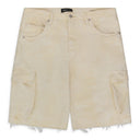 Antique White Jacquard Cargo Shorts