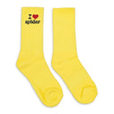 Yellow I Heart Sp5der Socks