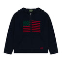 Blue Flag Zip Sweater