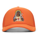 Orange 'Black Madonna' Trucker Hat