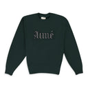 Green Houndstooth Applique Crewneck Sweatshirt