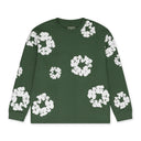 Green Cotton Wreath LS T-shirt
