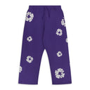 Purple Cotton Wreath Sweatpants