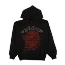 Black & Red OG Rhinstone Web Hoodie