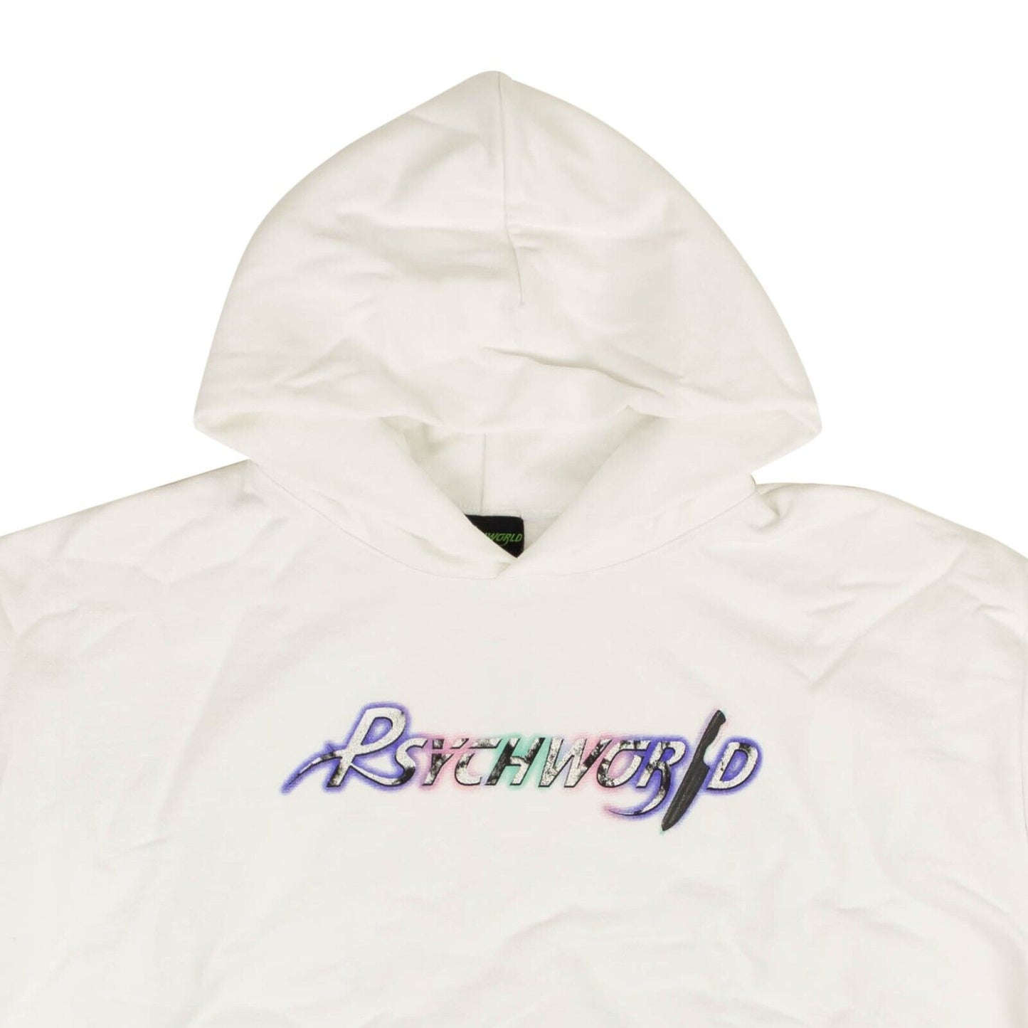 Psychworld Airbrush Logo Pullover Hoodie Sweatshirt - White
