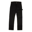 BLACK DOUBLE KNEE WORK CARGO PANTS