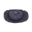 Orciani Leather Clutch Handbag - Navy