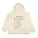 White Logo Black Text Hoodie