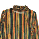 Orange Multi Exclusive Printed Mesh Turtleneck