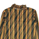 Orange Multi Exclusive Printed Mesh Turtleneck