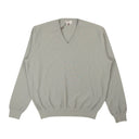 Grey Damaged 100% Wool V-Neck Sweater