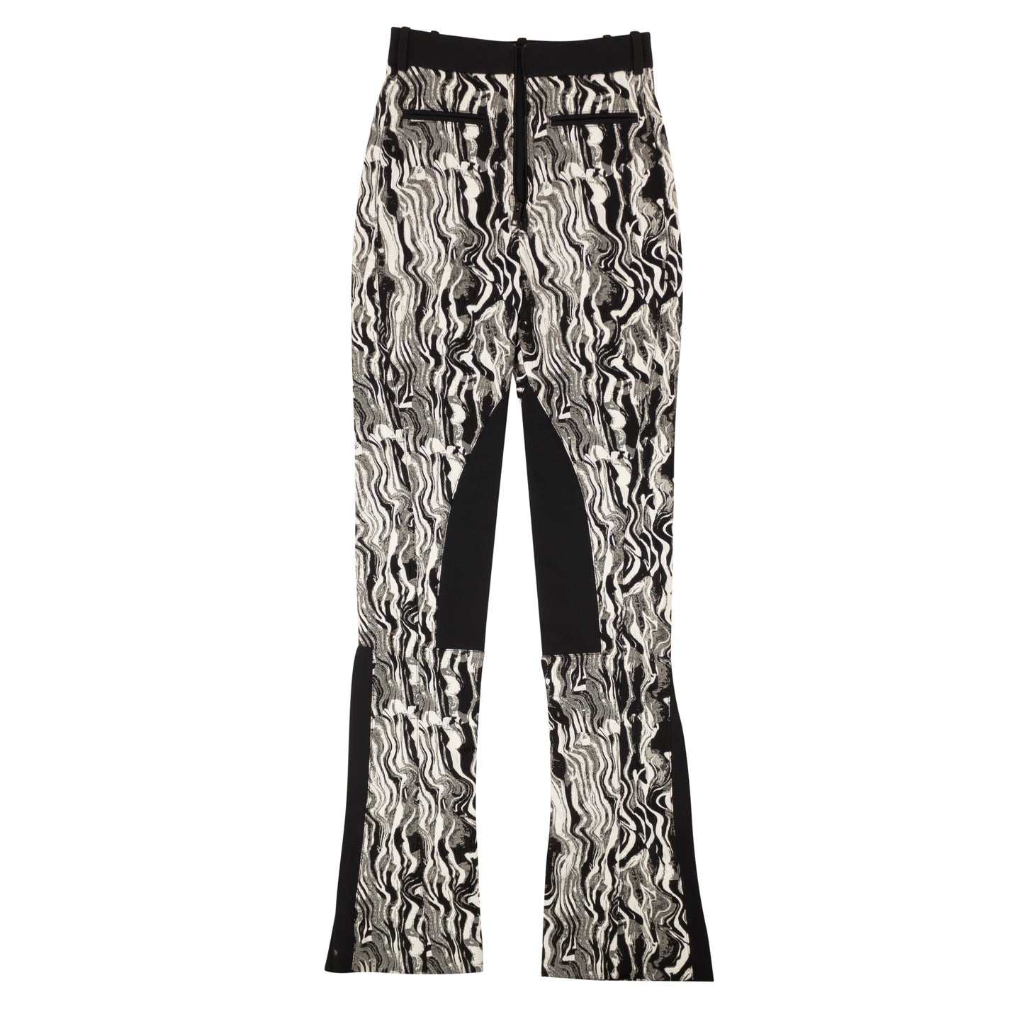 Mugler Damaged Tapestry Pants - Black/White