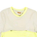 White & Yellow Ceniza Drawstring Pegadita Baby Tee