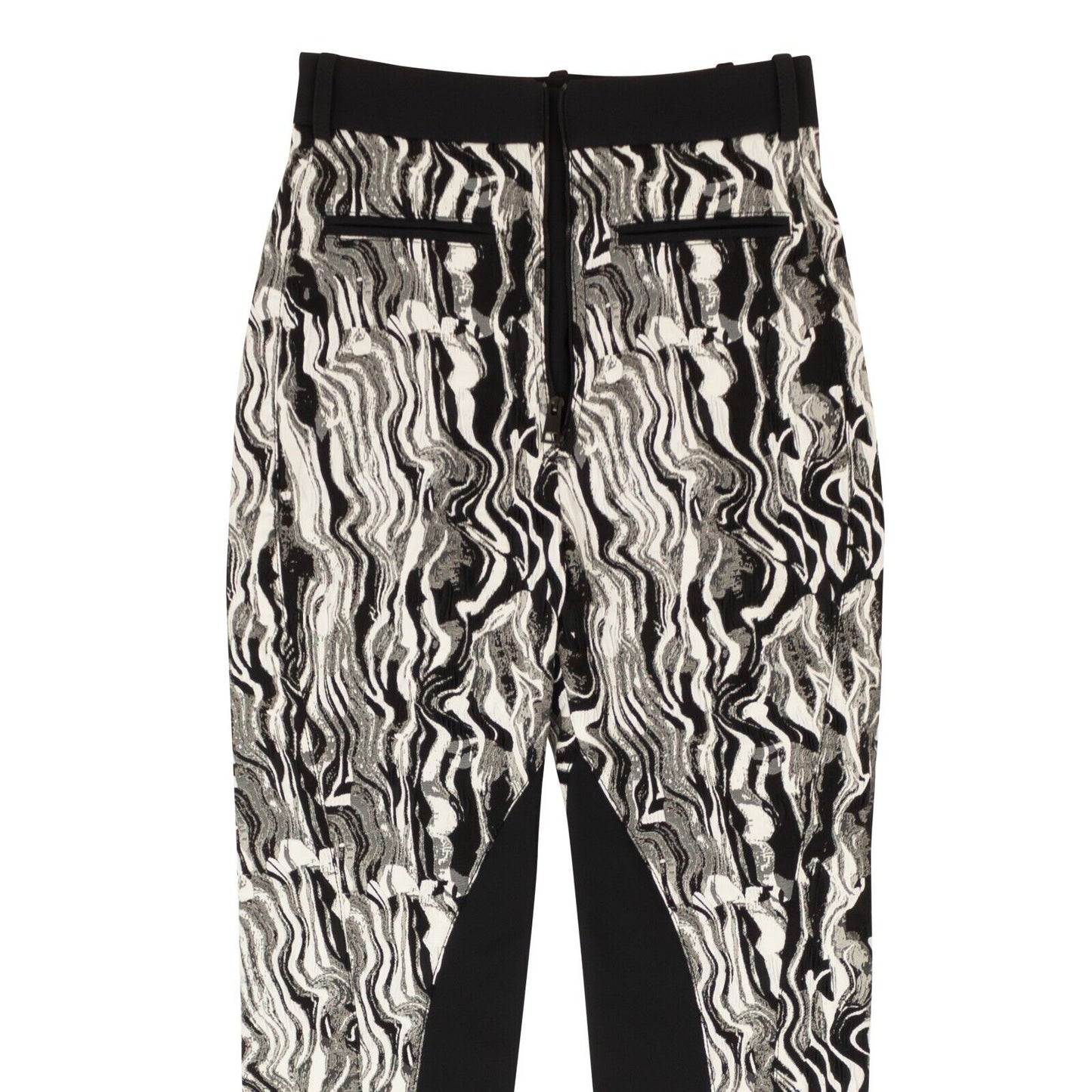 Mugler Damaged Tapestry Pants - Black/White