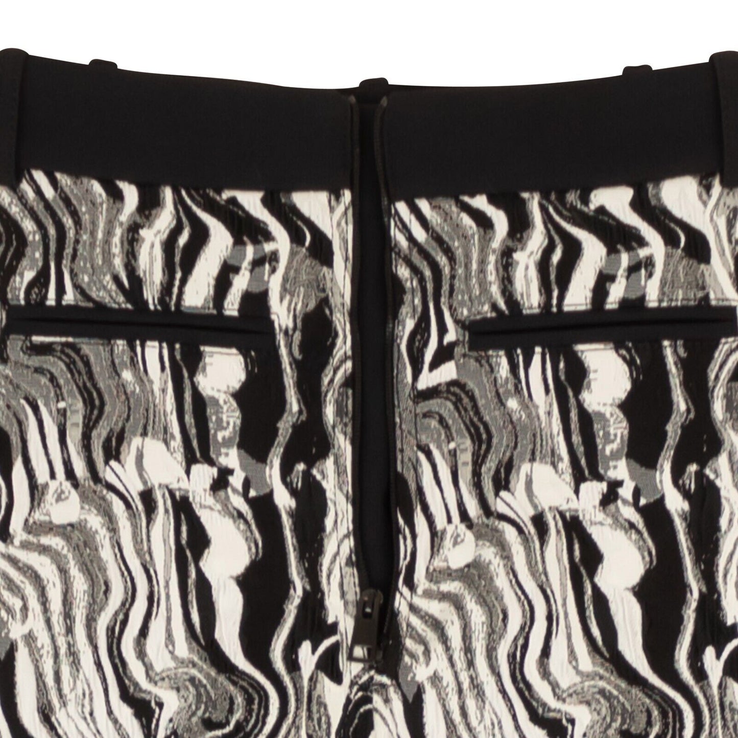 Mugler Damaged Tapestry Pants - Black/White