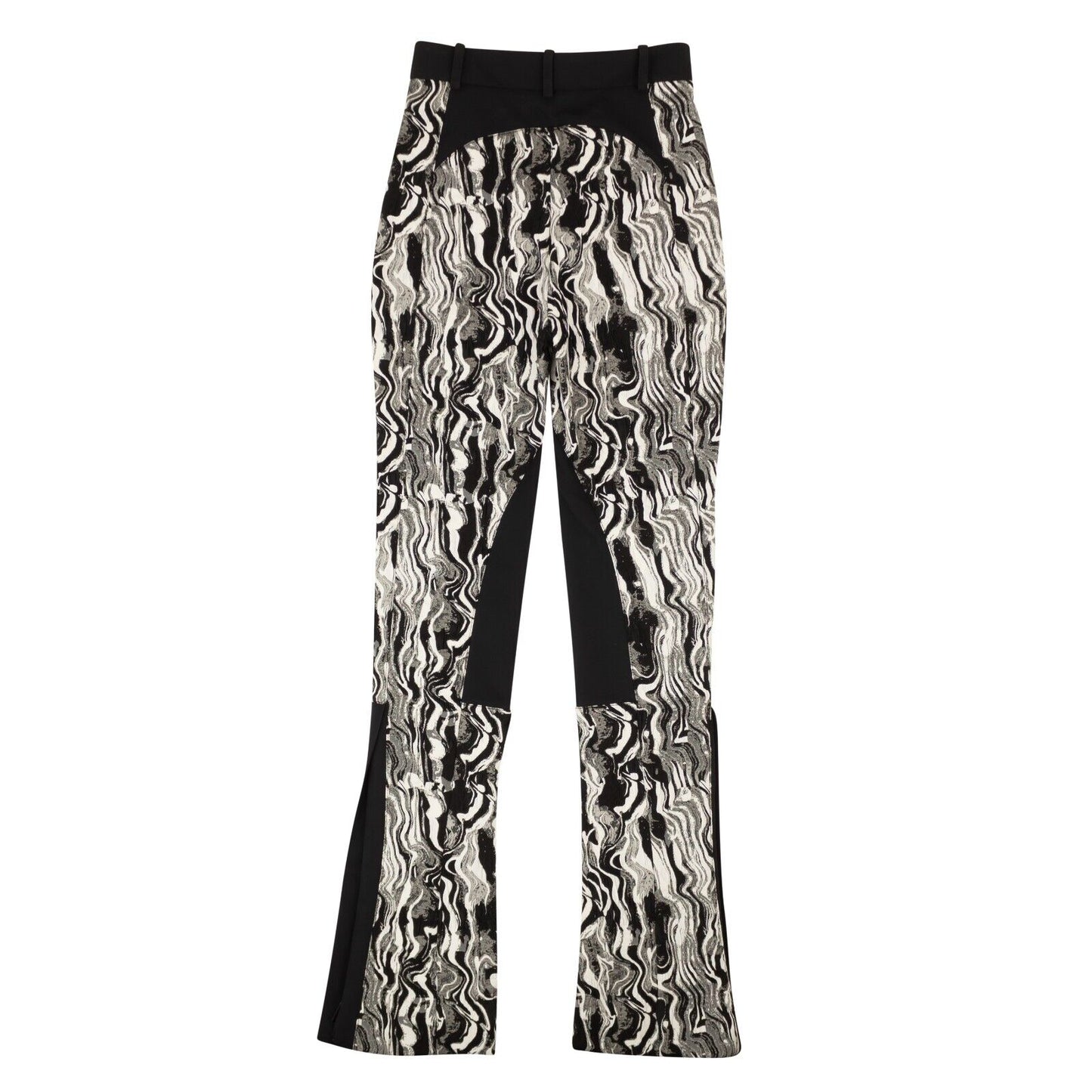 Mugler Damaged Tapestry Pants - Black/White