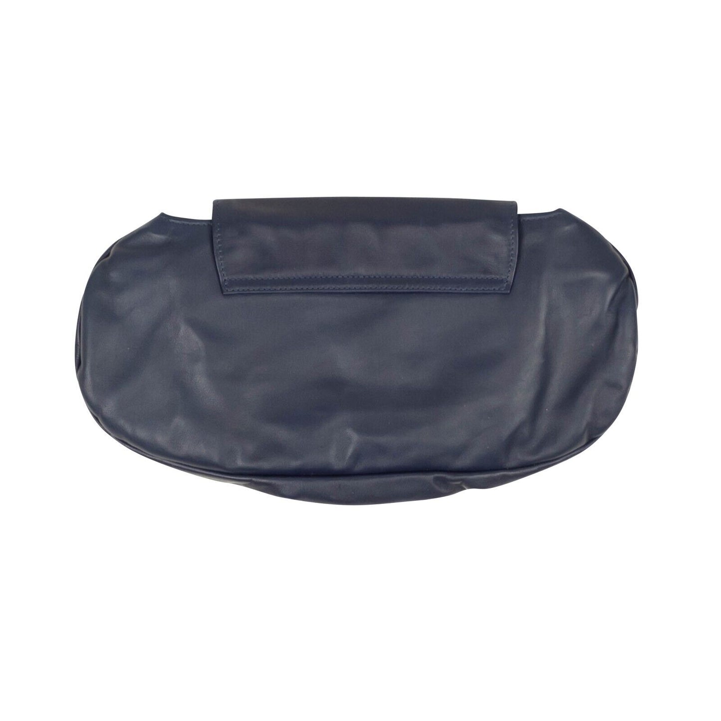 Orciani Leather Clutch Handbag - Navy