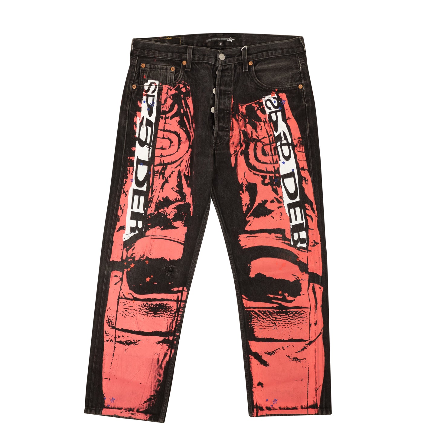 X Levi's Black Vintage Painted Work Moto Jeans