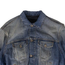 Unravel Project Damaged Cotton Oversized Denim Jacket - Blue