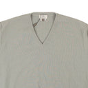 Grey Damaged 100% Wool V-Neck Sweater
