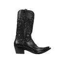 BLACK LEATHER WESTERN COWBOY BOOTS