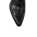 BLACK LEATHER WESTERN COWBOY BOOTS