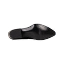 BLACK LEATHER WESTERN COWBOY BOOTS