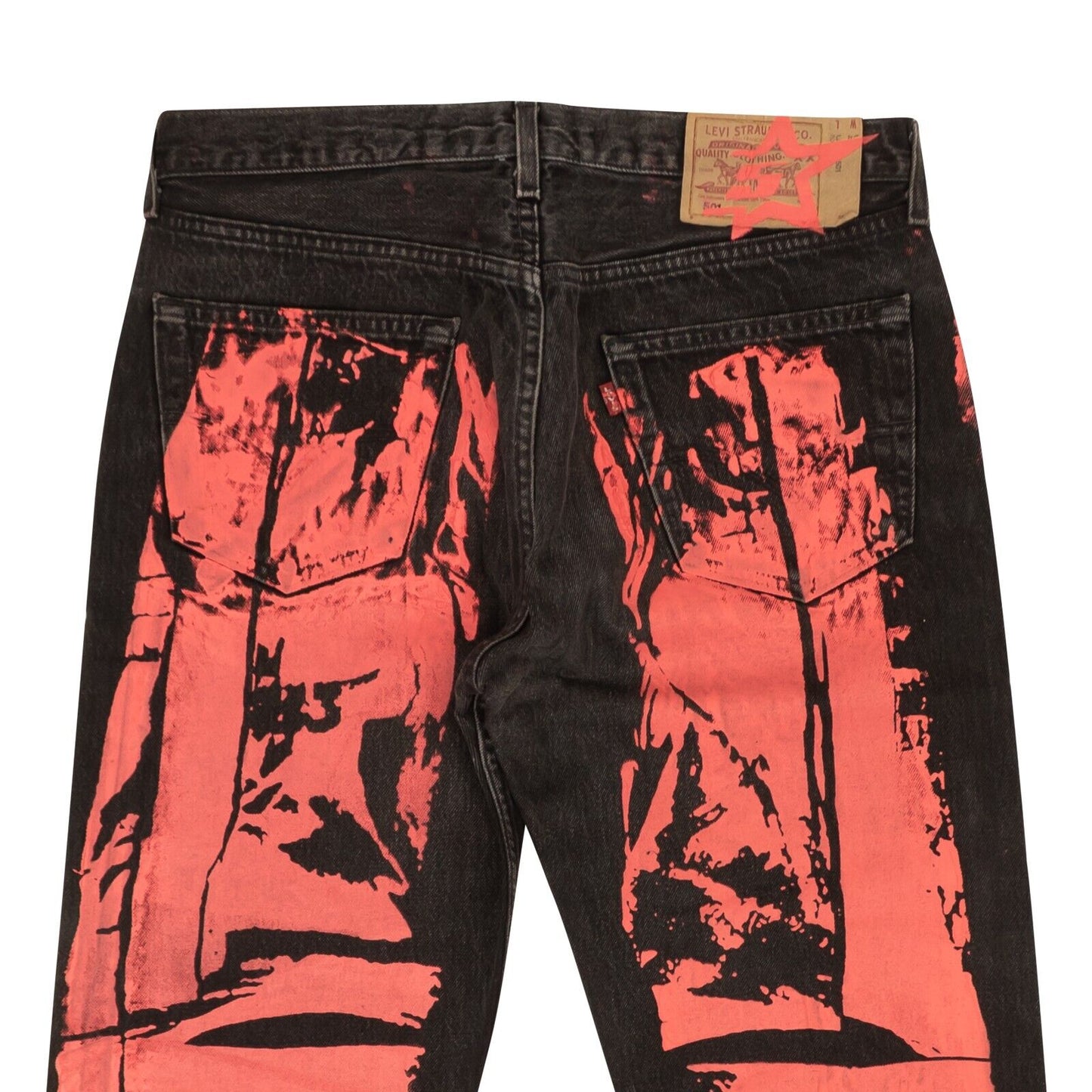 X Levi's Black Vintage Painted Work Moto Jeans